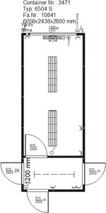 Produktbilder Raumcontainer gebraucht 6,055 x 2,435 mm