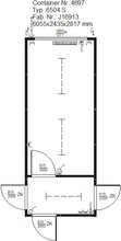 Raumcontainer 6,055 x 2,435 mm mit Windfang gebraucht