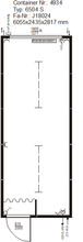 Raumcontainer 6,055 x 2,435 mm mit Windfang gebraucht